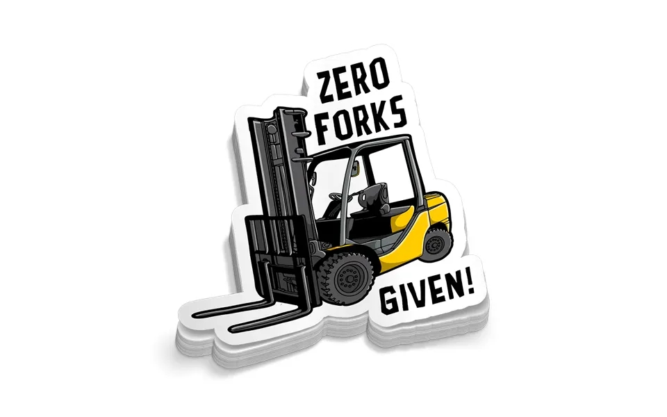 Zero Forks Given - Hard Hat Decal