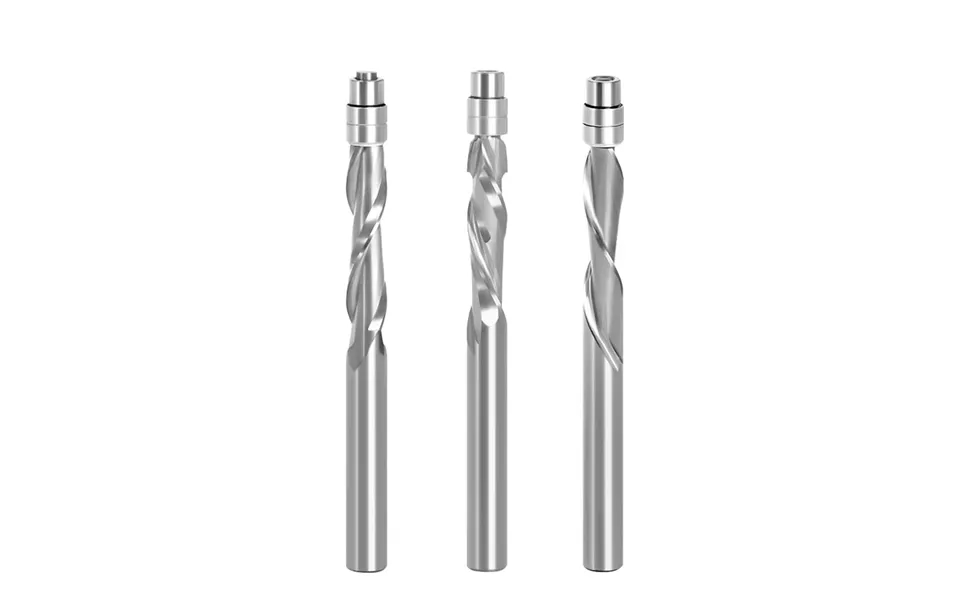 1 3pcs 6mm 6.35mm Shank Solid Carbide Bearing Guided Two Flute Flush Trim Router Bits Woodworking Milling Cutters Z06at3
