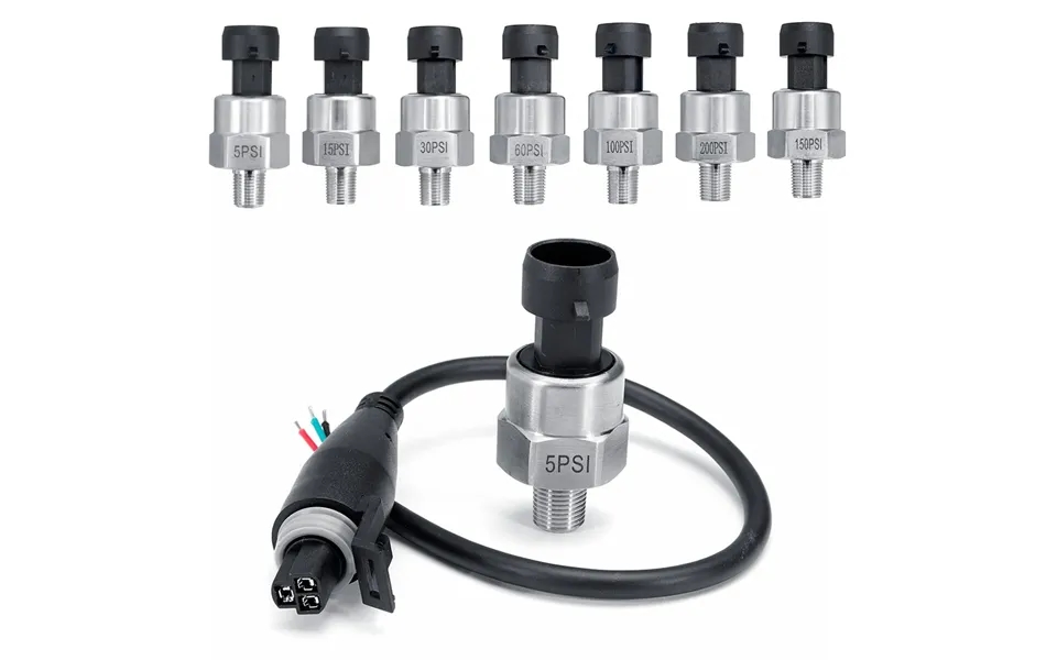 1 8npt 5v 5 15 30 60 100 150 200 Psi Pressure Transducer Sender Sensor For Oil Fuel Air Gas Stainless Steel