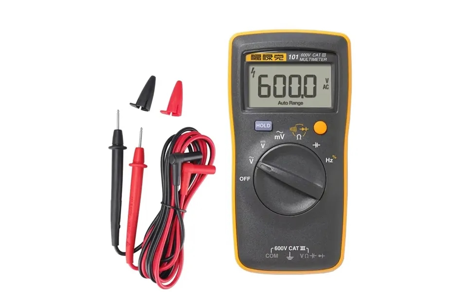 101 Digital Multimeter 600v 6000 Counts Lcd Tester Ac Dc Voltage Resistance Capacitance Continuity Frequency Measurement