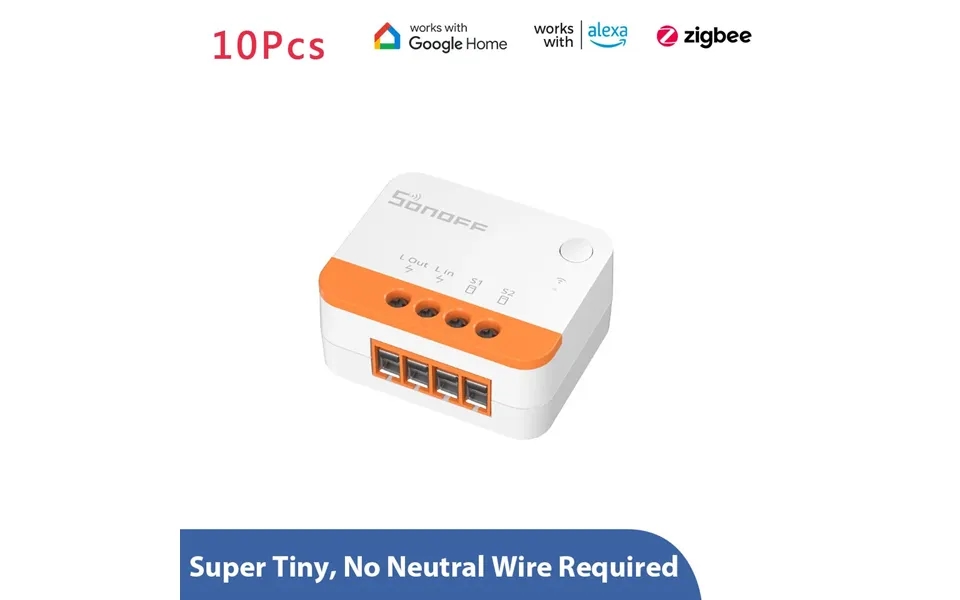 10pcs Sonoff Zbmini L2 Smart Zigbe3.0 Switch No Neutral Required Intelligent Two-way Control Relay Module Timer Voice Co