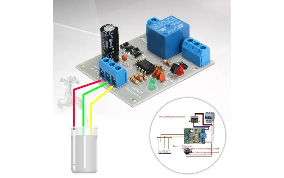 12v Automatic Water Liquid Level Controller Sensor Module Water Level Detection Sensor Pumping Drainage Protection Circu