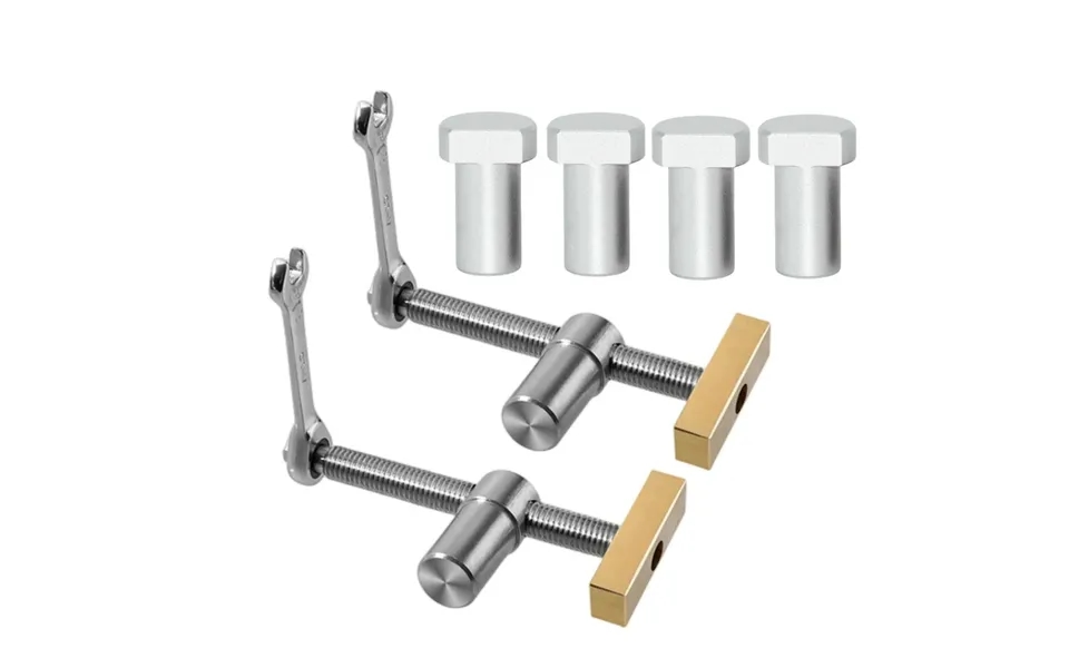 19mm 20mm 2pcs Woodworking Desktop Clip With 4 Pcs Dog Holes Stop Fast Fixed Dog Hole Clip Clamp Brass Stainless Steel F