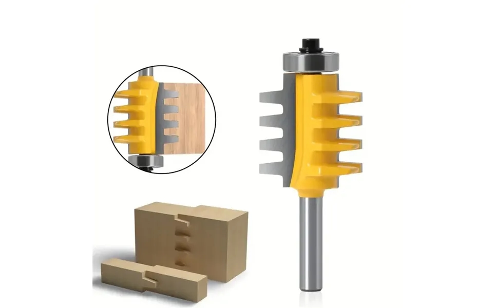 1pc 6.35mm 12.7mm 1 2inch 1 4 Inch Shank Rail Reversible Finger Joint Glue Router Bit Cone Tenon Woodwork Cutter Power T