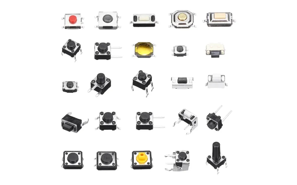 250pcs 25values Micro Switch Assorted Push Button Tact Switches Resetmini Leaf Switch Smd Dip 2*4 3*6 4*4 6*6 Diy Kit