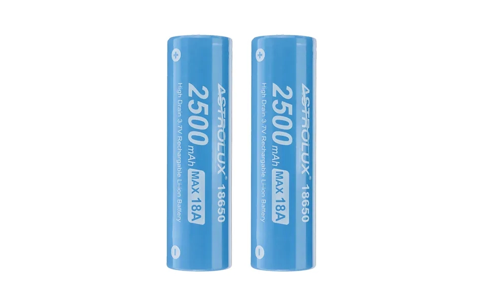 2pcs Astrolux E1825 18a 2500mah 3.7v 18650 Li-ion Battery Unprotected High Drain Rechargeable Lithium Power Cell For As