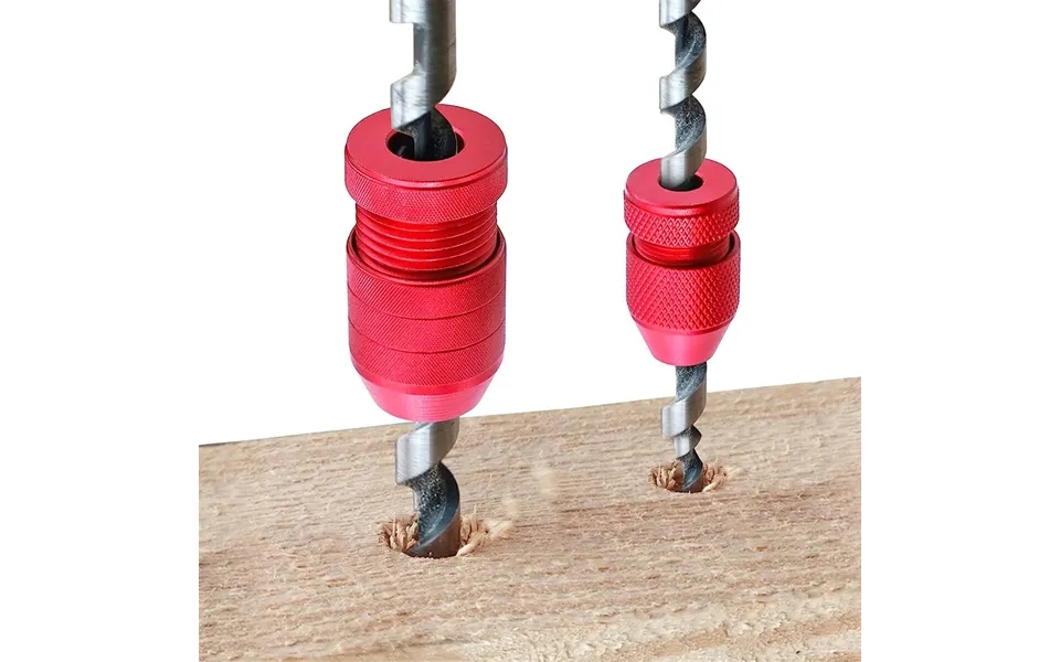 2pcs Premium Aluminum Drill Stop Set Adjustable Inner Diameter - Depth Control For Precise Drilling
