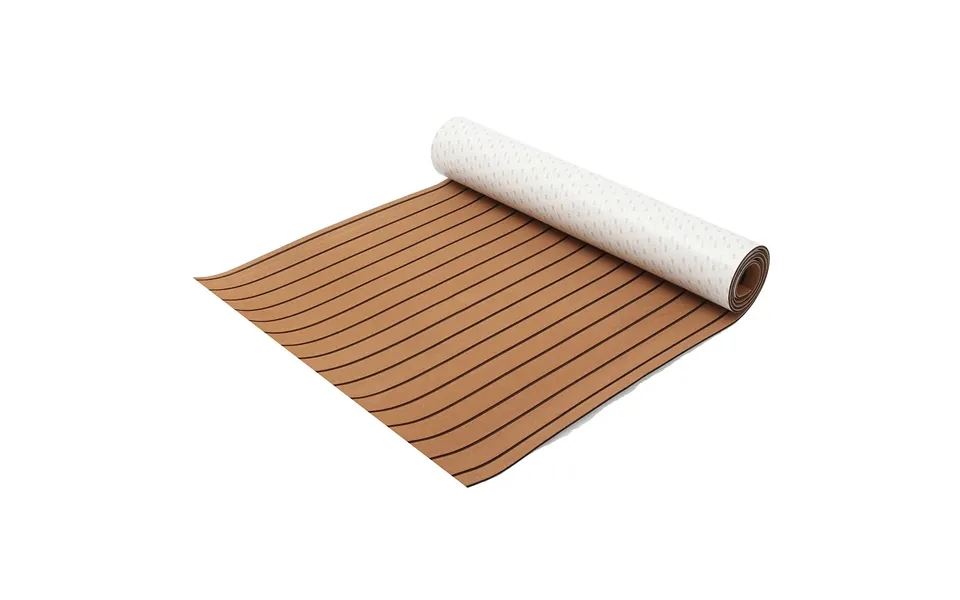 300cm X 90cm X 6mm Eva Foam Faux Teak Sheet Brown With Black Lines Boat Yacht Synthetic Teak