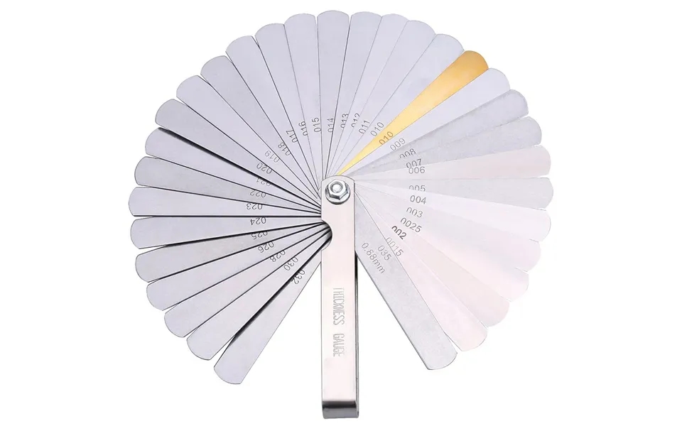 32 Blades Steel Feeler Gauge Dual Marked Metric And Imperial Measuring Tool