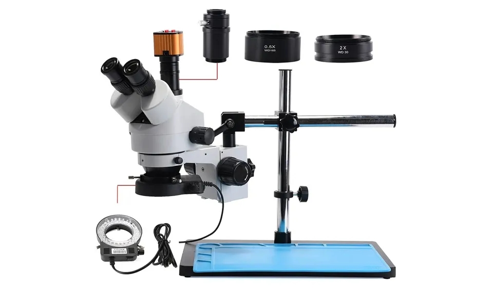 3.5 90x Zoom Magnification Stereo Microscope 16mp Camera Microscope For Industrial Pcb Repair Sturdy All-metal Pillar St