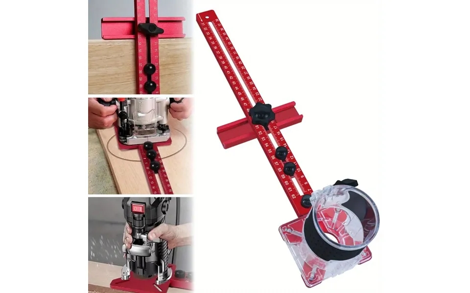 4 In 1 Router Milling Groove Bracket Cabinet Hardware Jig Aluminum Router Circle Cutting Jig Punch-router Milling Groove