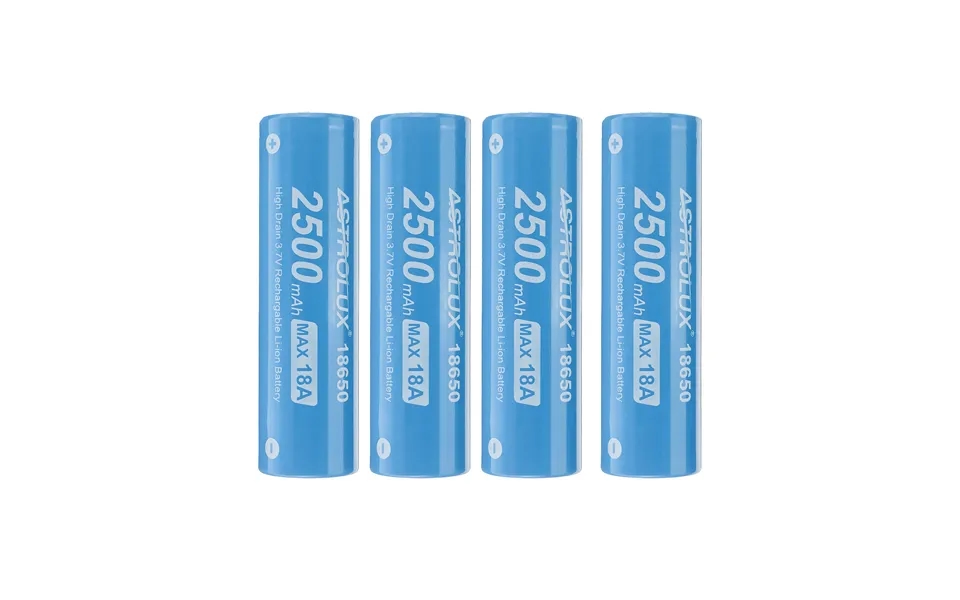 4pcs Astrolux E1825 18a 2500mah 3.7v 18650 Li-ion Battery Unprotected High Drain Rechargeable Lithium Power Cell For As