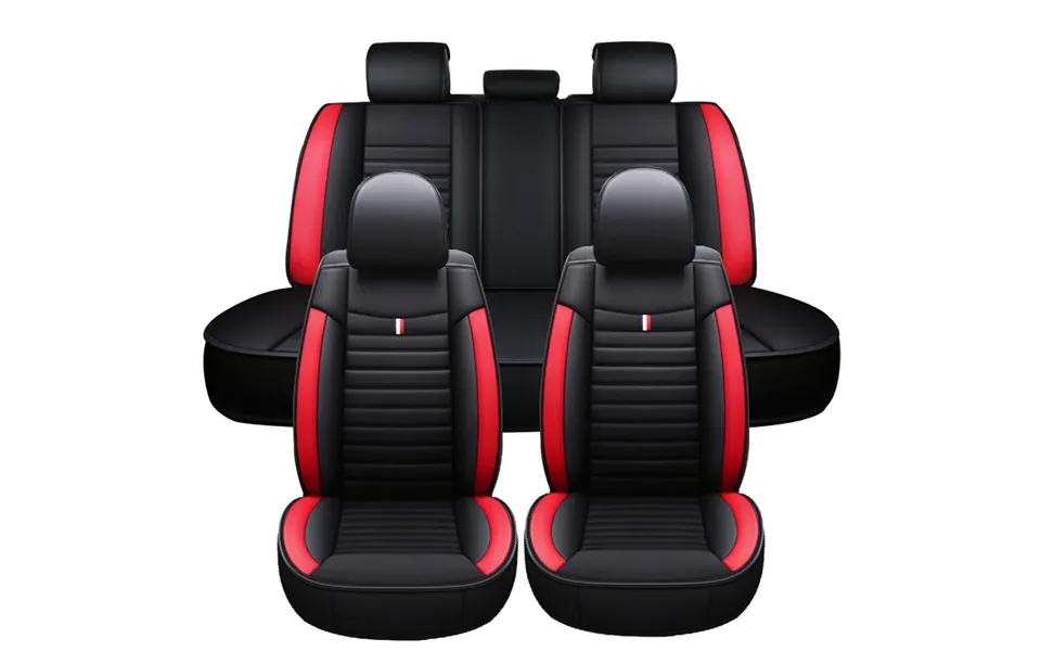 5 Seats Universal Car Seat Covers Deluxe Pu Leather Seat Cushion Full Set Cover