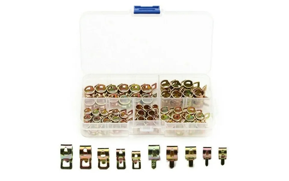 75pcs Assortment Spring Clip Hose Clamp Fastener Fuel Line Hose Water Pipe Air Tube Car Plumbing Fastener M6 M7 M8 M9 M1