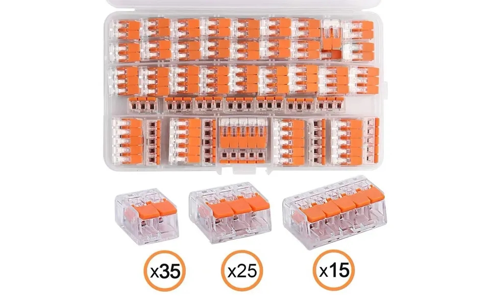 75pcs For 221 Electrical Connectors Wire Block Clamp Terminal Cable Reusable Mini Quick Home Wire Terminal Connector