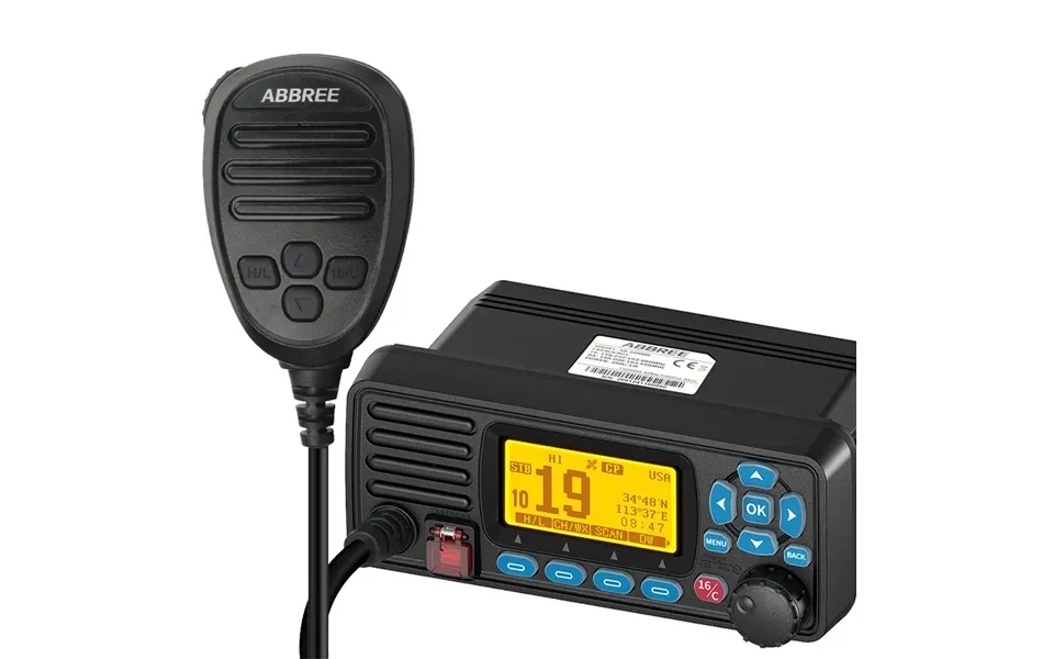 Abbree Ar-509mg Vhf Marine Radio Fixed Mount 25w With Gps Waterproof Ip67 Dcs Call Usa Int Can Marine Radio Channels For