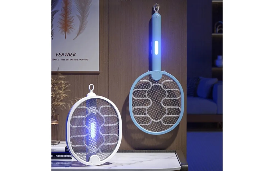 Agsivo 3 In 1 3000v Cordless Rechargeable Electric Mosquito Bug Zapper Foldable Handheld Mosquito Killing Lamp