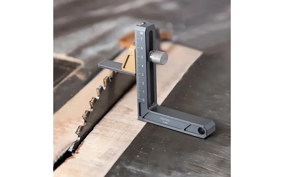 Aluminum Alloy Height Gauge Adjustable Table Saw Depth Measuring Tool Inch Metric Units Premium Woodworking Adjustable D