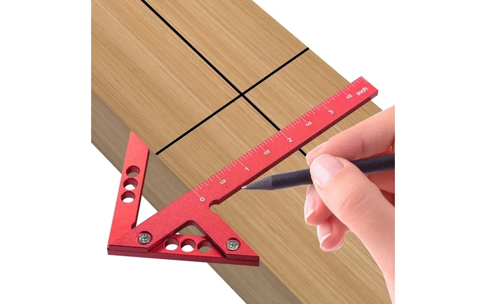 Aluminum Center Finder Woodworking Square 45 90 Degree Metric Imperial Right Angle Line Gauge Durable Scribe Carpenter R
