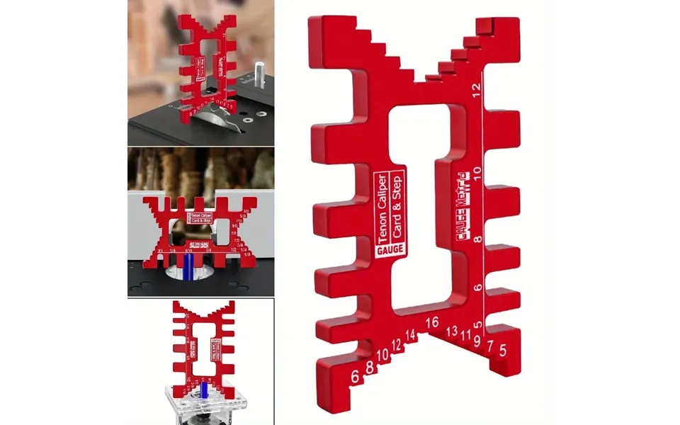Aluminum Dovetail Jig Precision Tenon Gaps Gauge Woodworking Tenon Caliper Table Saw Depth Gauge Height Measuring Metric