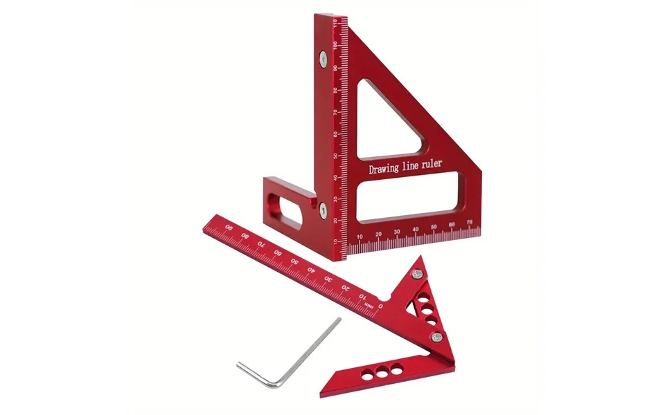 Aluminum Model Center Finder Woodworking Square 45 90 Degree Metric Right Angle Line Gauge Enduring Scribe Carpenter Rul