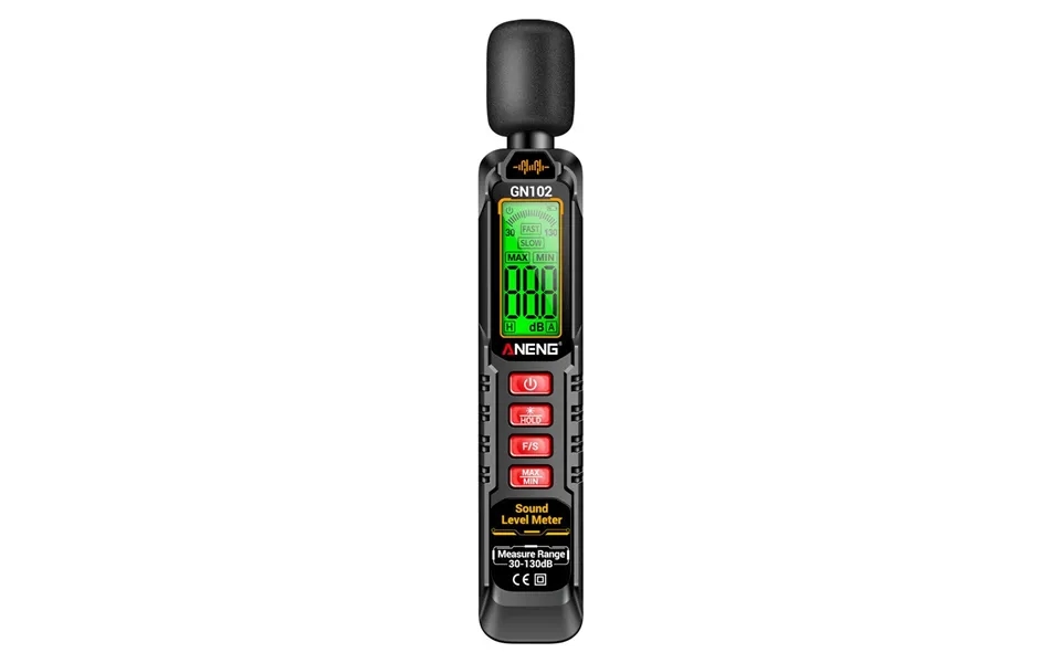 Aneng Gn102 Digital Noise Meter 30-130db Sound Level Meter Lcd Backlit Display Compact Design Accurate Measurement