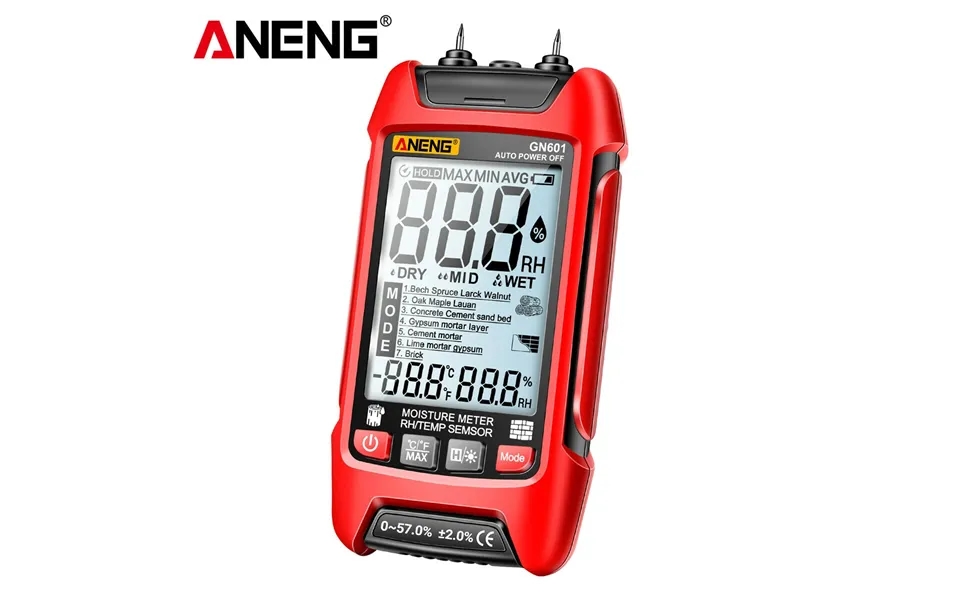 Aneng Gn601 Moisture Meter - Accurate And Fast Water Content Testing Without Battery