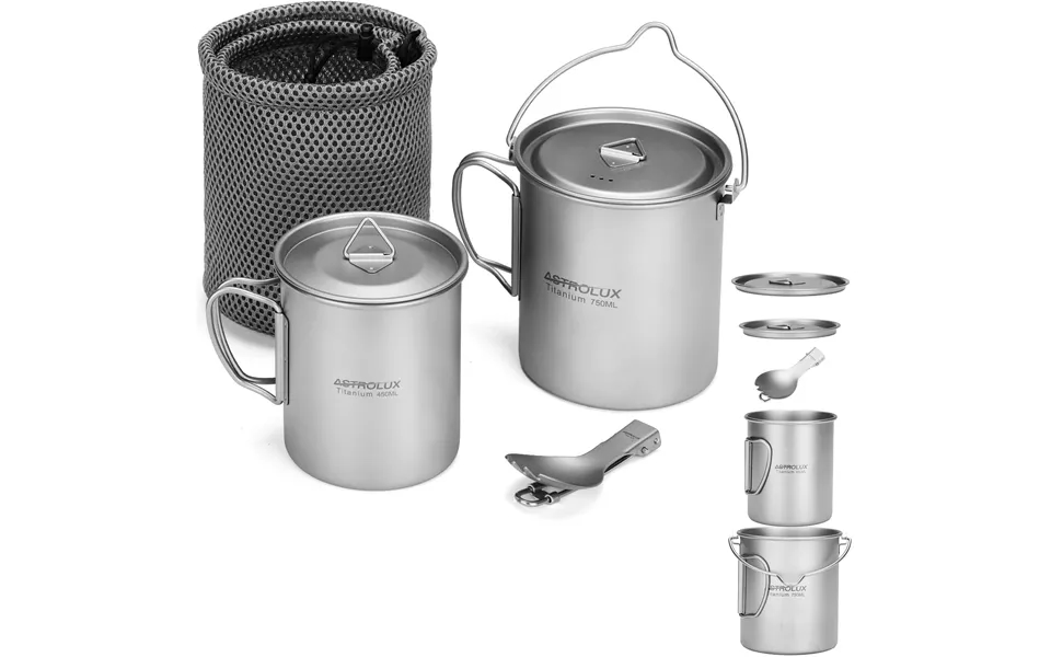 Astrolux Ti-m1 Titanium Mug Titanium Pot Lightweight Camping Pot Titanium Cup Titanium Backpacking Pot With Portable Fo