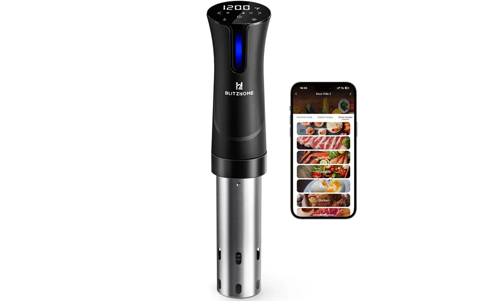 Blitzhome Sv2209 1100w Sous Vide Cooker App Control Thermal Immersion Circulator Machine With Digital Led Display Time A