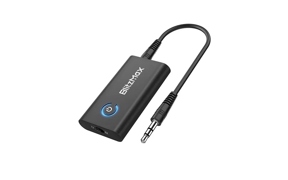 Blitzmax Bt05 Transmitter Receiver Bluetooth V5.2 Apt Adaptive Low Latency Hifi Sound Dual Link Pairing 2 In 1 Audio Min