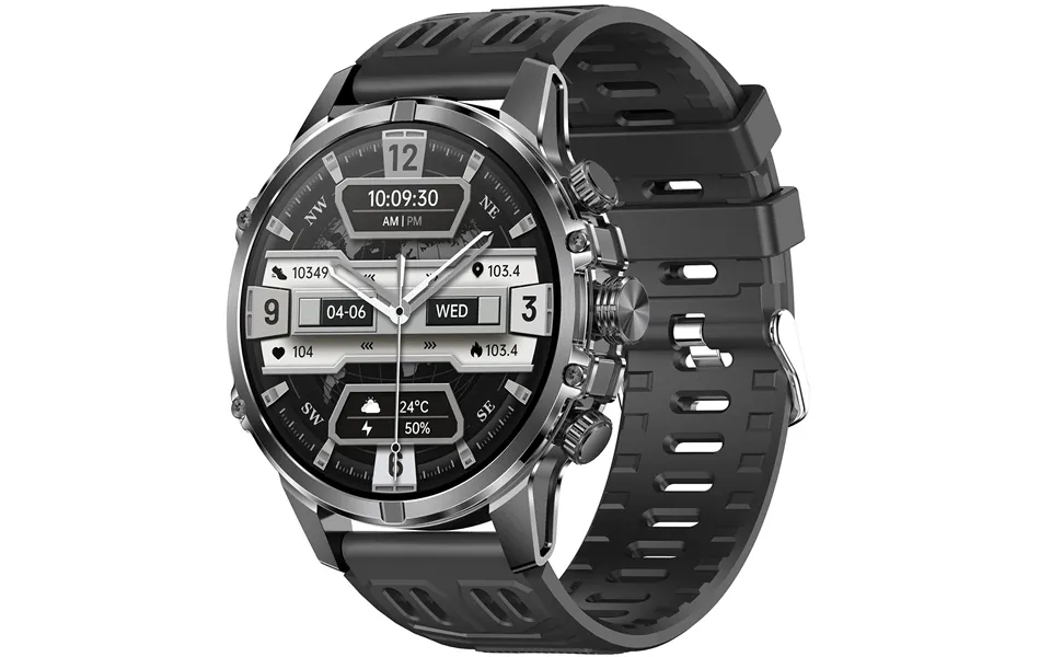 Blitzwolf Bw-at6 Plus 1.75inch Amoled Display Smart Voice Assistant Flashlight Bluetooth Call Heart Rate Blood Pressure