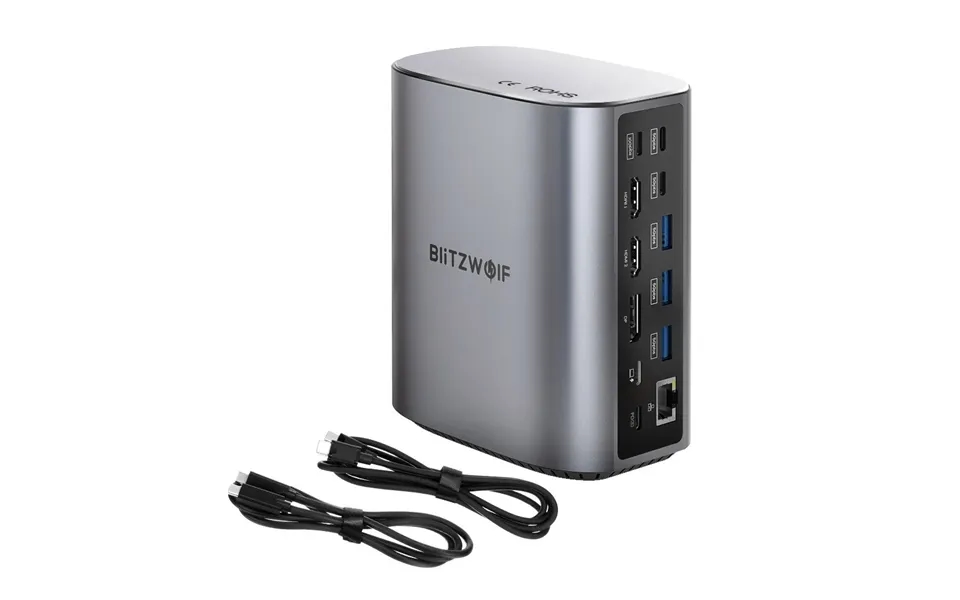 Blitzwolf Bw-th15 17-in-1 Usb C Docking Station With Dual Hd 4k 60hz Triple Display Usb3