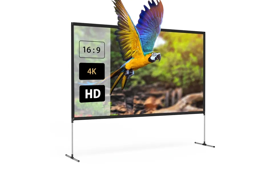 Blitzwolf Bw-vs6 80 100 120-inch Projector Screen With Stable Stand 4k Resolution 16 9 Foldable Anti-crease Easy Instal