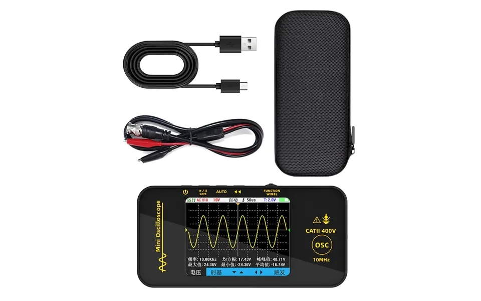 Bside Mini Ot3 Oscilloscope 3.2 Tft Color Screen 10mhz Bandwidth Real-time Sampling 48msa S Portable Handheld Oscillosc
