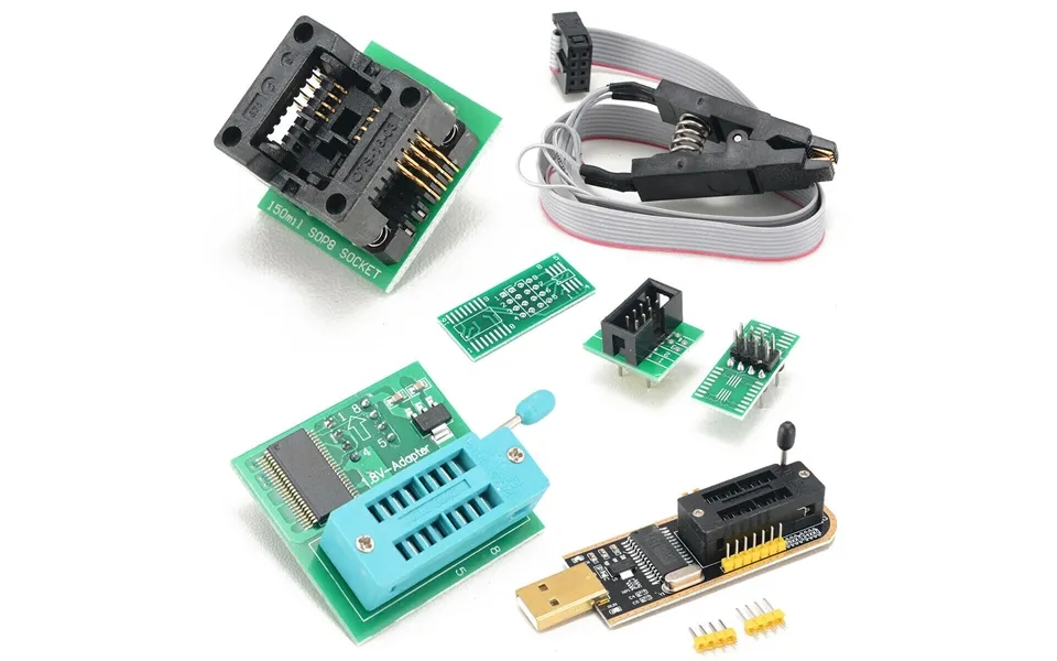 Ch341a 24 25 Series Eeprom Flash Bios Usb Programmer 2-3 Megabits Min Erase Speed Includes 1