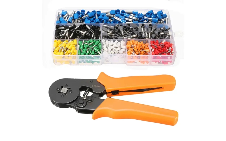 Daniu 23awg To 10awg Self Adjusting Ratcheting Ferrule Crimper Plier Tool With 800pcs Connector Terminal