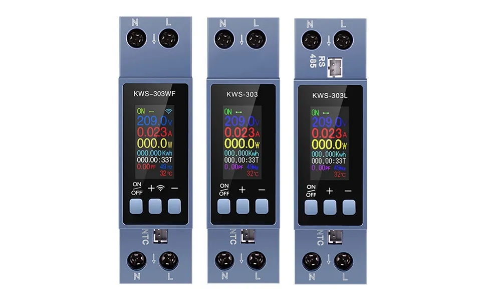 Din Rail Ac Monitor Kws-303wf Kws-303l Kws-303 8-in-1 100-290v 40a Power Factor Frequency Kwh Meter Wifi Control