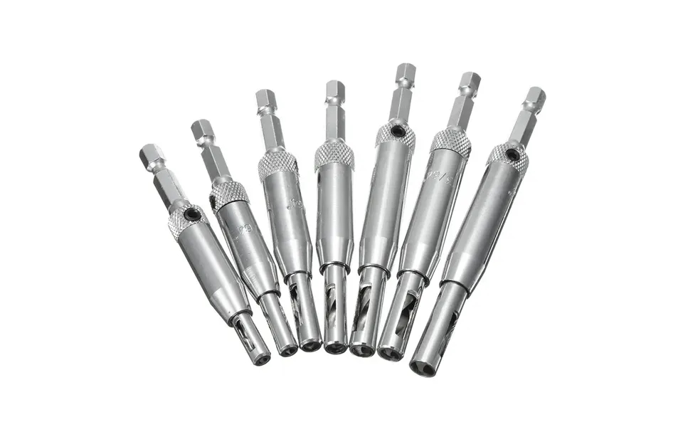 Drillpro 7pcs Hss Self Centering Hinge Drill Bit Door Window Cabinet Woodworking Hole Puncher