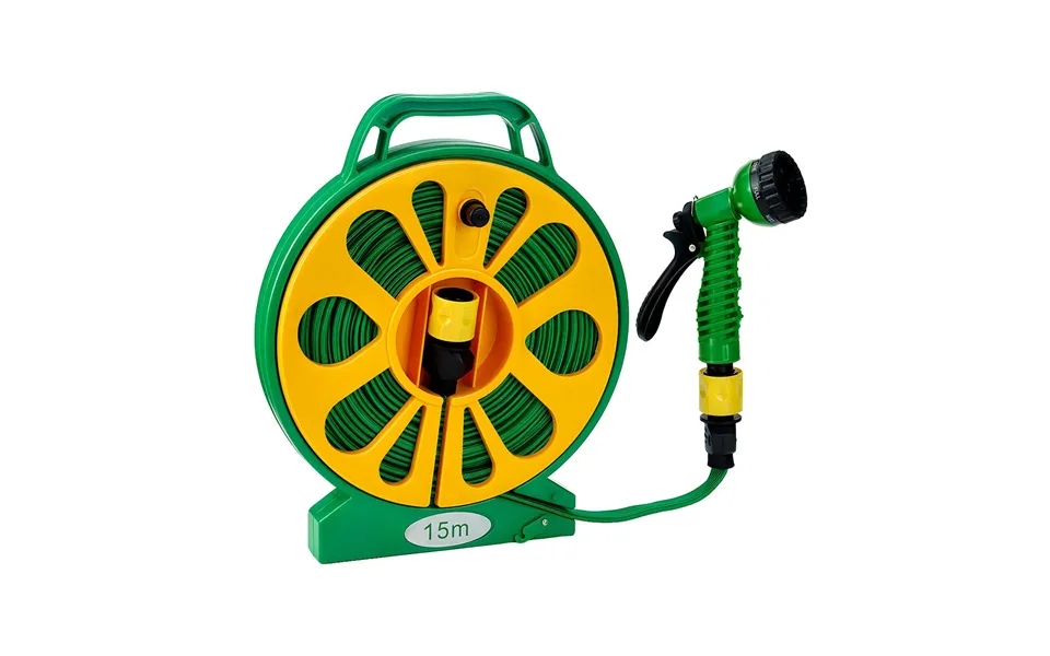 Drillpro Water Pipe 15m Pvc Hose With 5 Patterns Spray Nozzle For 1 2 Inch Or 3 4 Inch Faucets Gardening Cleaning