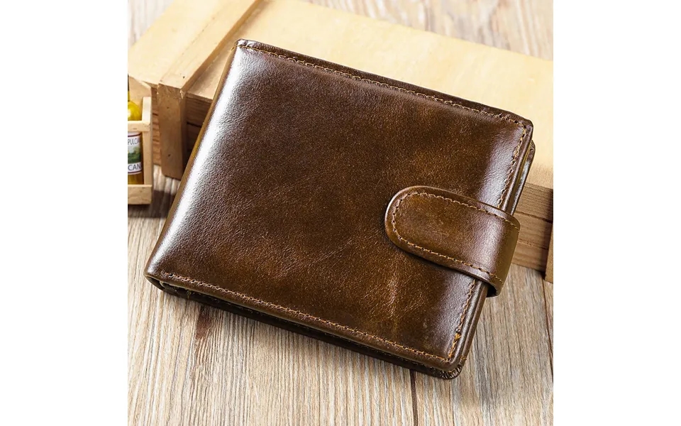 Ekphero Men's Retro Genuine Leather Wallet - Compact Multi-card Money Clip