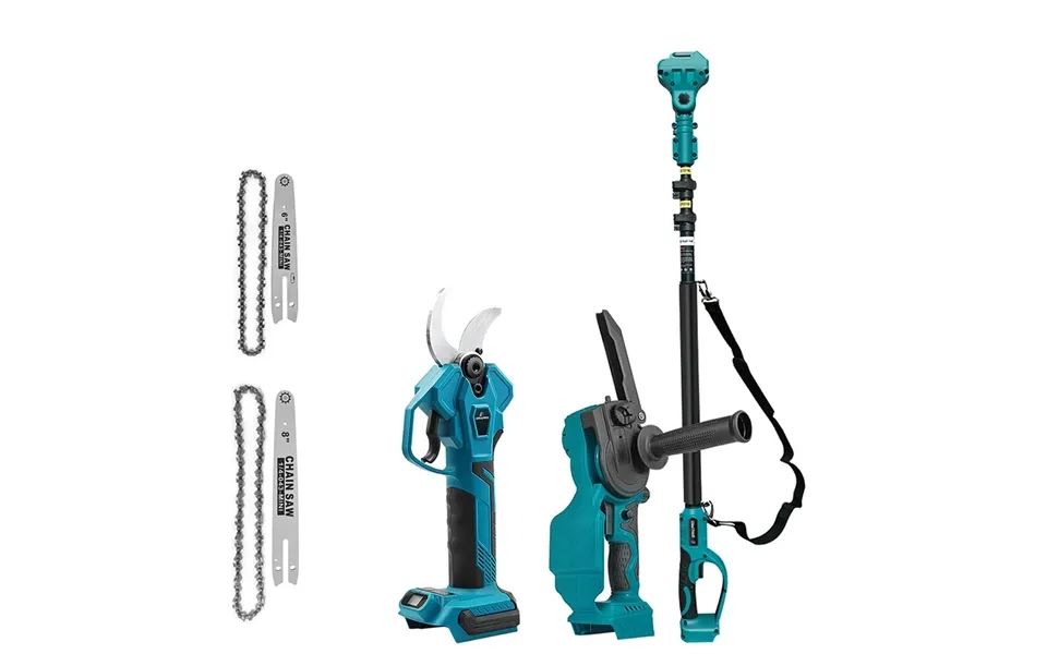 Electric Chainsaw 2 In 1 Brushless Electric Scissors 0-35mm Pruning Range 4 Gear Adjustable Telescopic Extension Rod Rea