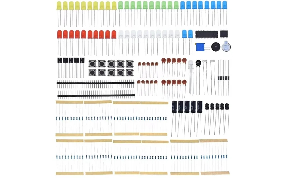 Electronics Components Basic Starter Kit For Arduinos Unos Mega2560 Raspberry Pi With Led Buzzer Capacitor Resistor