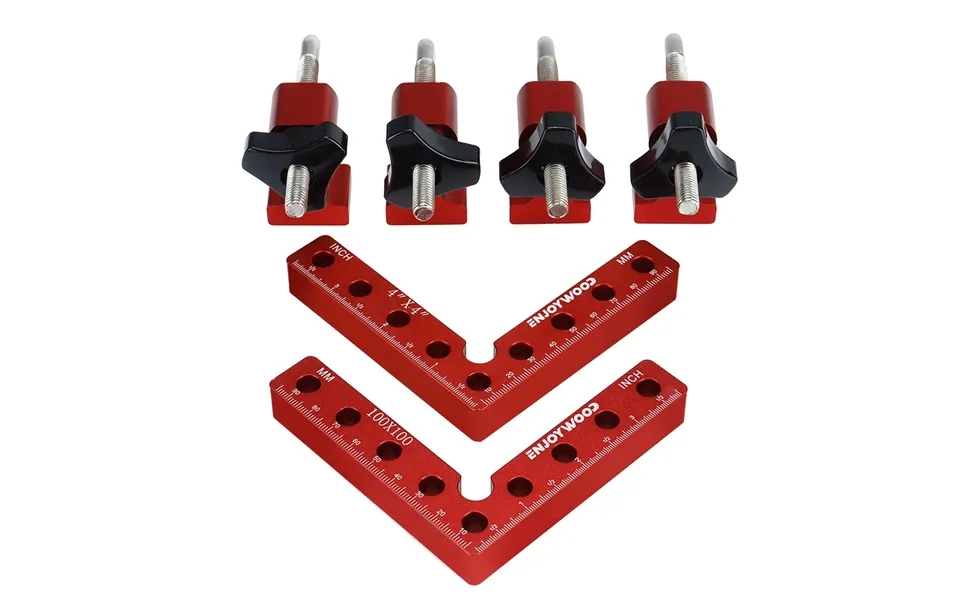 Enjoywood 6pcs Woodworking Upgrade Right Angle Positioning Clamp Precision 90 Degree Clamping Square L-shaped Auxiliary