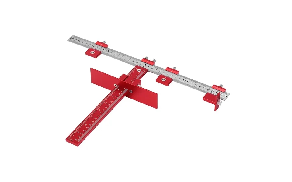 Enjoywood Red Aluminum Alloy Metric Inch Cabinet Hardware Jig 5mm Drill Guide Cabinet Handle Template Jig