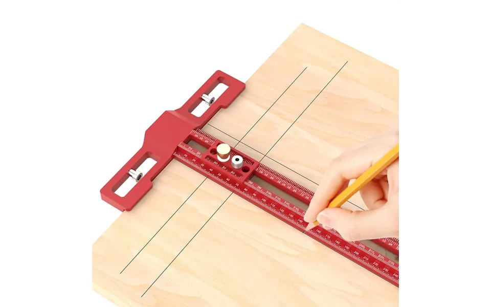 Enjoywood Ts-24 Scribing Ruler Multi-function 400mm 600mm Snap-in Slider 360 Marking Thickened Base Adjustable Length 4