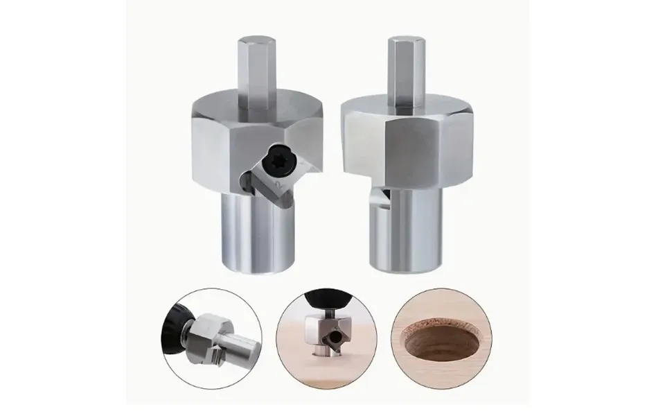 Enjoywood Woodworking Chamfer Tool T10 Alloy Blade Stainless Steel 9mm Hex Shank For 19mm 20mm Dog Holes Polished Finish