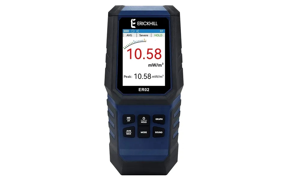 Erickhill Er-02 Emf Meter Radiation Detector With Advanced Measurement Acoustic Alarm System Automatic Shut-off And Wide