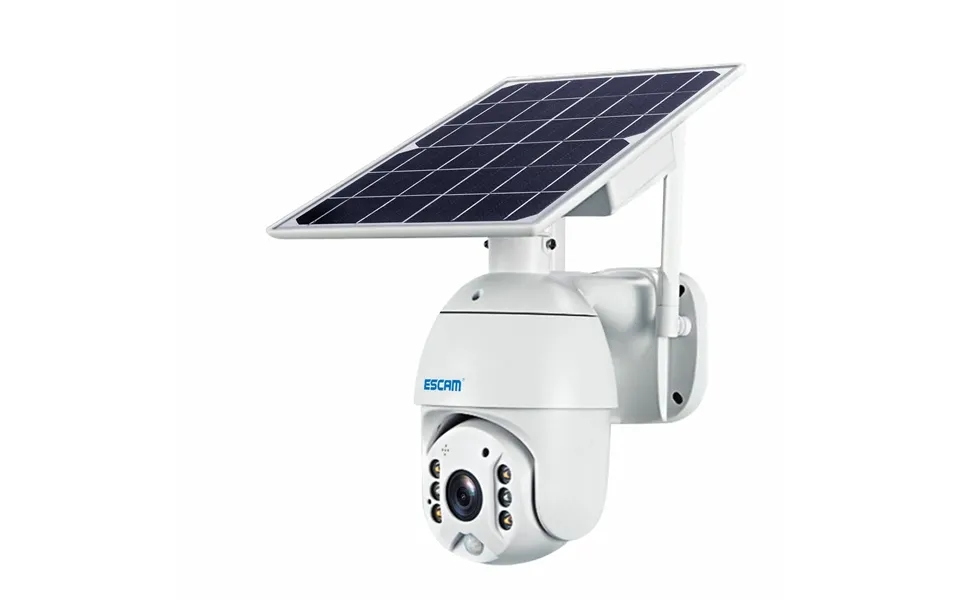 Escam Qf280 1080p Cloud Storage Pt Wifi Pir Alarm Ip Camera With Solar Panel Full Color Night Vision Two Way Ip66 Waterp