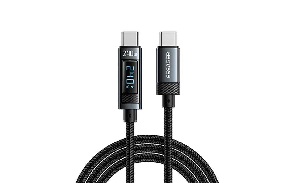 Essager Es-x47 5a 240w Type-c To Type-c Cable Fast Charging Data Transmission Tinned Copper Core Line 1m 2m Long For Iph