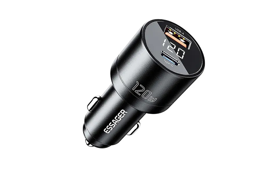 Essager Fsj-009 120w 2-port Usb Pd Car Charger Adapter 18w Usb Qc3